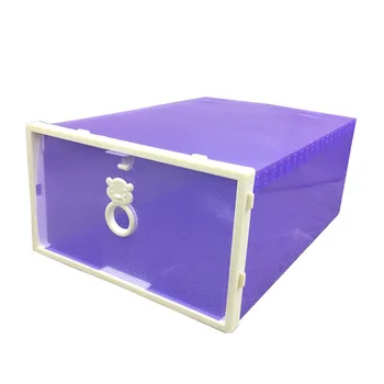 Раздвижная дверь Пластиковая утолщенная прозрачная коробка для обуви Комбинированный ящик для хранения принадлежностей BY60